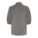 My Essential Wardrobe 21 The Puff Blouse - Grey - S