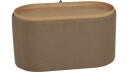 Velmira Puff 77 cm Oval   mørk beige