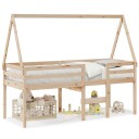  Høyseng med tak 80x200 cm heltre furu 8721102669934