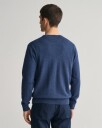 Klassisk bomullsgenser med rund hals DK JEANSBLUE MELANGE XXL