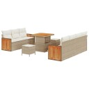 vidaXL Hagesofa Set 10 stk. 9 Antall seter Beige og krem