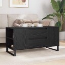 Kaffebord Svart Eik 102 x 44,5 x 50 cm Konstruert tre