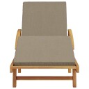  Solstol med pute Gråbrun 200 x 67 x 84cm Massivt akasietre