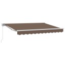  Uttrekkbar markise Gråbrun 2,5 x 2 m Polyester og aluminium