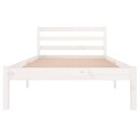 vidaXL Sengeramme heltre furu 90x200 cm hvit