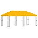 vidaXL Hage Gazebo 6 x 3 m Gul Polyester og stål 190 gsm