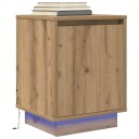  Nattbord med LED artisan eik 38x34x50 cm 8721158702005