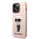 Karl Lagerfeld Hardt Deksel for iPhone 14 Pro Max 6,7" Rosa Silikon med MagSafe