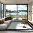 Wilton teppe   Amaliada svart/hvit Størrelse: 160 x 230 cm