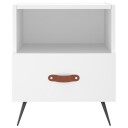 vidaXL Nattbord hvit 40x35x47,5 cm konstruert tre