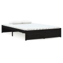 vidaXL Sengeramme svart heltre 120x190 cm grå 4FT Small Double