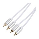 DACOTA PLATINUM RCA STEREO KABEL HANN-HANN 3M, HVIT