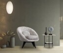 Ingang lenestol Chenille   Hvit / Svart