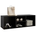 vidaXL Skobenk svart 105x35x35 cm sponplate