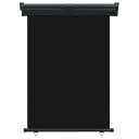 vidaXL Sidemarkise for balkong 120x250 cm svart