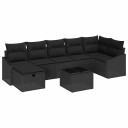 vidaXL Sofa sett 8 stk. polyrotting