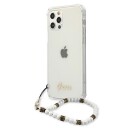 Guess Guhcp12mkpswh Iphone 12/12 Pro 6,1" Transparent Hardcase White Pearl