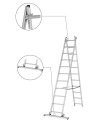 Skeppshultstegen YS-350 Kombistige I-profil, aluminium 5 meter, Stiger & stillaser