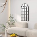 Sort veggspeil 110x62 cm med metallramme