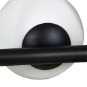 Lucande pendellampe Isandro svart/opal 7 lys