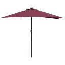 vidaXL Hageparasol Vinrød 294 x 150 x 224 cm stoff