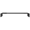 vidaXL TV-benk glass svart 100x30x13 cm