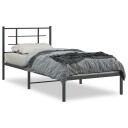  Sengeramme i metall med hodegavl svart 90x200 cm 8721012303539