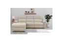 Reclinersofa med hjørne Loft24 Hjørnesofa 3 seters Pareli Vit Vänster  