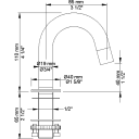 VOLA TUT 090A, Ø19, KROM