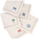 Pick A Poppy Bow Bomullsserviett 45x45 cm Rosa
