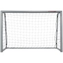 Fotballmål med PE Mesh Fotballmål for barn og voksne 240 x 85 x 160 cm Stål PE Hage Fotballtrening Grå