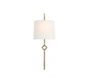 Cranston vägglampa Gilded Iron/linne S
