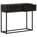  Konsollbord svart 90x30x76 cm heltre mango og jern 8721012215603