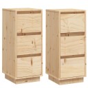 vidaXL Skjenker 2 stk 32x34x75 cm heltre furu