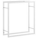 Vedstativ 80x28x86 cm rustfritt stål