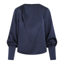 Kirstine Blouse Dark Sapphire S Satin blouse