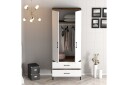 Kumsal Garderobe 80 cm - Brun/Hvit