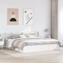  Sengeramme med hodegavl hvit 180x200 cm heltre furu 3307075