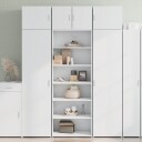  Hylle hvit 70x41x185 cm konstruert tre