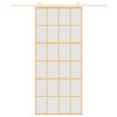vidaXL Skyvedør gull 90x205 cm frostet ESG glass og aluminium