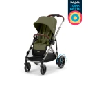 Cybex e-Gazelle S Søsken-/tvillingvogn – Moss Green/Taupe