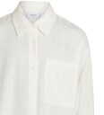 Grunt Latti Ls Linen Shirt White 134-140