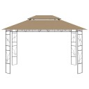 vidaXL Paviljong 4x3x2,7 m gråbrun 160 g/m²