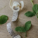 Elodie Details Pacifier Binky Bow Nb Oat White Cream ONE SIZE