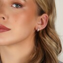 Snö Of Sweden Nisi Stone Hoop Earring Gold 8mm