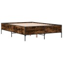  Sengeramme røkt eik 120x200 cm konstruert tre og metall 8721102609947