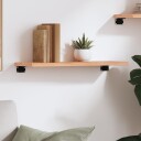vidaXL Vegghylle lysebrun 60x20x2 cm behandlet heltre eik