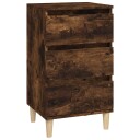 vidaXL Nattbord røkt eik 40x35x70 cm konstruert tre