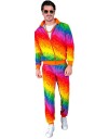Widmann Pixelert Regnbuefarget Grilldress til Voksen XL