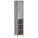 vidaXL Highboard grå sonoma 34,5x34x180 cm konstruert tre 8720845484217